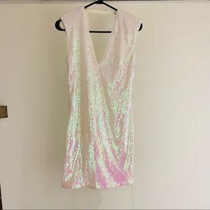 White Sequin Dress